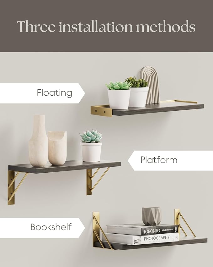 BAYKA Wall Shelves for Bedroom Decor, Floating Wall Shelves for Living Room - Image 6