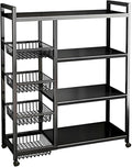 4-Tier Versatile Metal Storage Rack, Vegetable Fruit Basket Kitchen Storage by Unknown