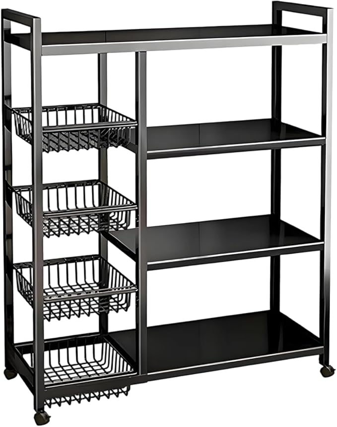 4-Tier Versatile Metal Storage Rack, Vegetable Fruit Basket Kitchen Storage by Unknown