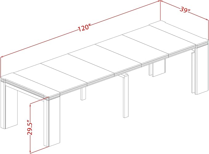 X02EL-206-35 - 5-piece Modern Dining Table Set a Rectangular Kitchen Table and - Image 24