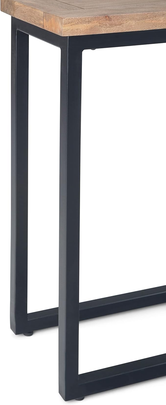 SIMPLIHOME Skyler 18-inch Wide Solid Mango/Metal Industrial C-Shaped End Table - Image 9