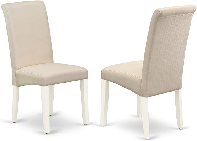 East West Furniture MZBA5-LWH-01 5 Piece Dinette Set Includes a Rectangle - Image 4