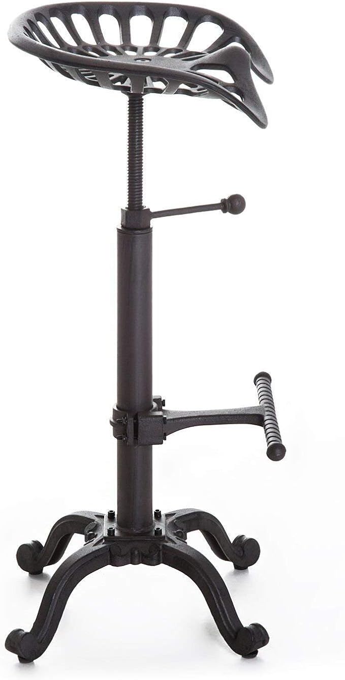 LOKKHAN Tractor Seat Bar Stool-Rustic Industrial Bar Stool-Farmhouse Cast Iron - Image 4