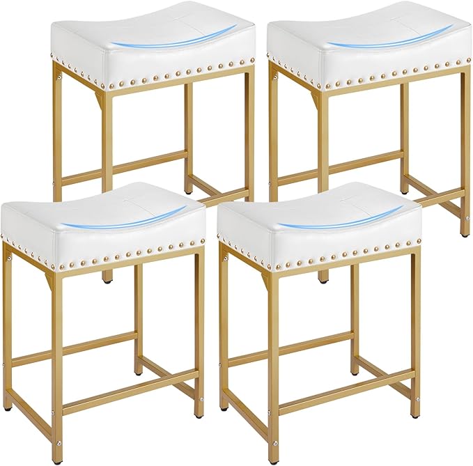 Bar Stools Set of 4 Counter Height, Stools by FLYZC