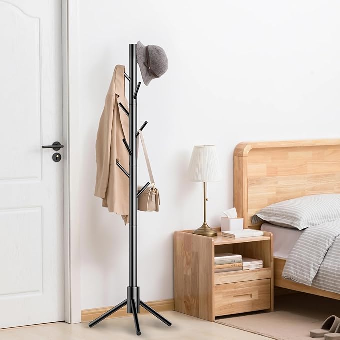Wooden Coat Rack Stand, Freestanding Coat Rack - Image 2