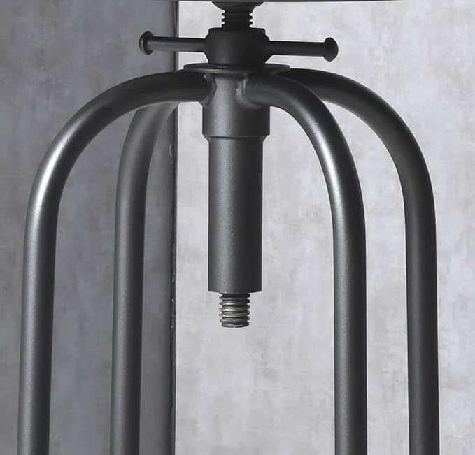 Diwhy Industrial Bar Stool-26-32 Inch Adjustable Swivel Metal Wood Seat Stool - Image 8