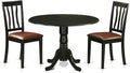 East West Furniture DLAN3-BLK-LC 3 Piece Dinette Set by EastWestFurniture