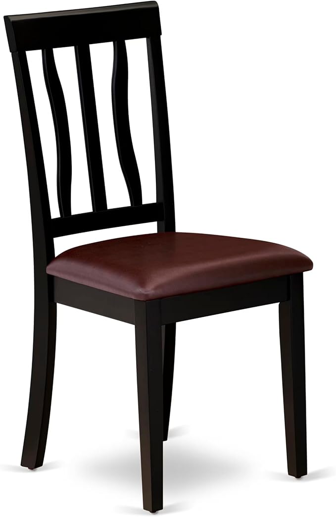 East West Furniture HLAN3-BCH-LC 3 Piece Dining Room Table Set Contains a Round - Image 4