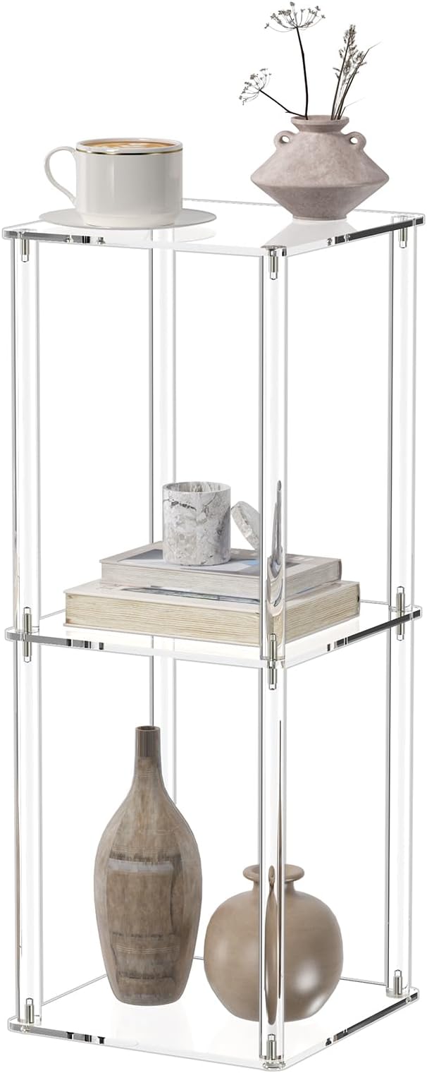 HMYHUM Acrylic Drink Table for Small Spaces, Easy Assembly by HMYHUM