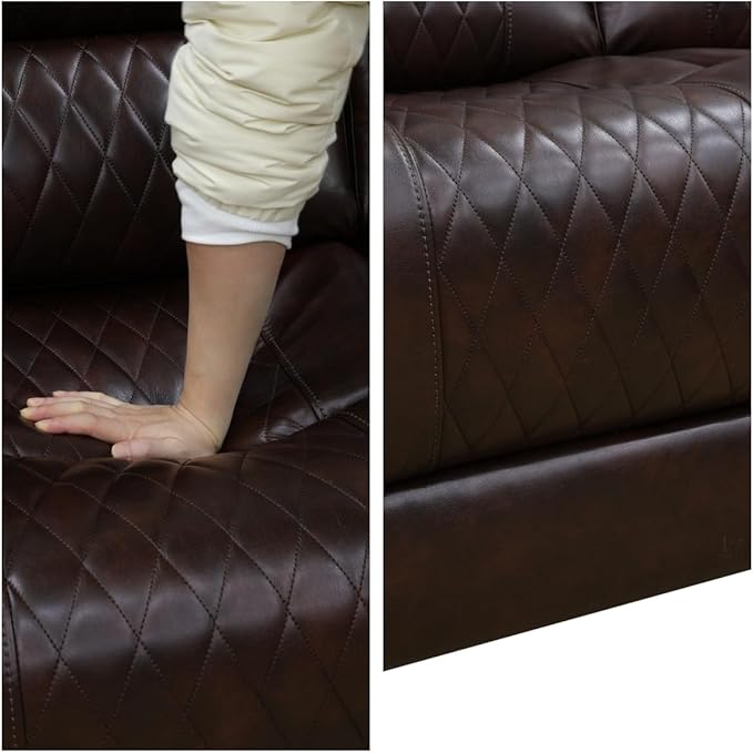 Recliner Chair, Leather Recliner Home Theater Seating, Electric Reclining Chair - Image 5
