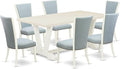 East West Furniture V027VE215-7 7 Piece Dining Table Set Consist of a Rectangle by EastWestFurniture
