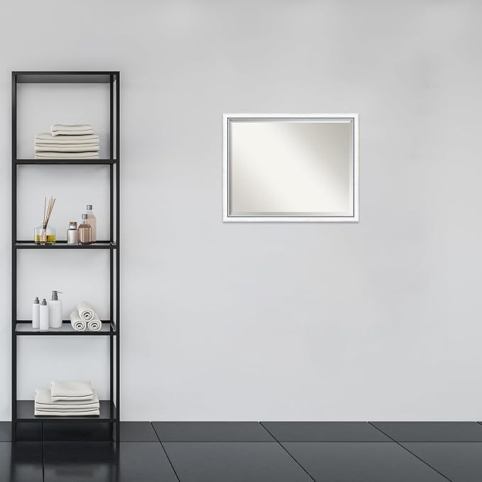 Amanti Art White Bathroom Mirror - Image 5