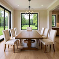 Set of 6 Beige Upholstered Dining Chairs – Farmhouse Kitchen Chairs by COLAMYINC