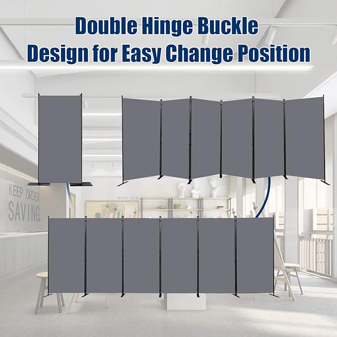 Room Divider 6FT Portable Room Dividers and Folding Privacy Screens, 6 Panel - Image 6