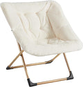 Comfy Oversized Saucer Chair, Soft Faux Fur Reading Lounge Chair by Youtanic