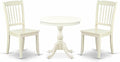 East West Furniture AMDA3-LWH-W 3 Piece Dinette Set by EastWestFurniture