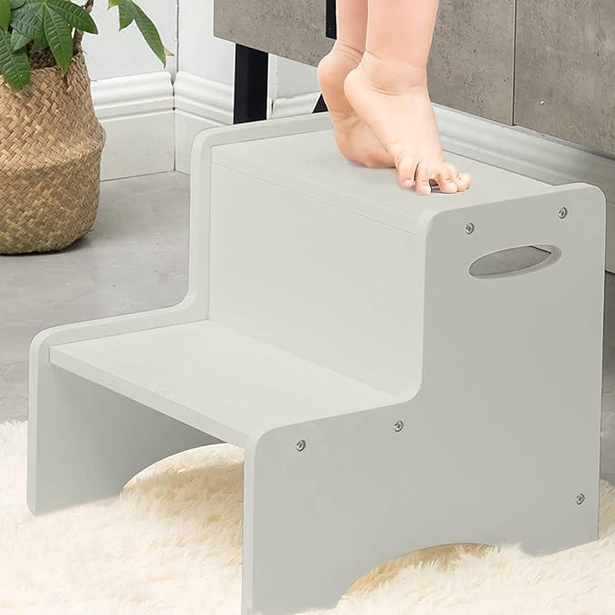 WOOD CITY Wooden Toddler Step Stool by WOODCITY