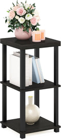 Furinno Turn-N-Tube Classic 3-Tier End Table, Side Table, Espresso/Black by Furinno-FitsYourSpaceFitsYourBudget