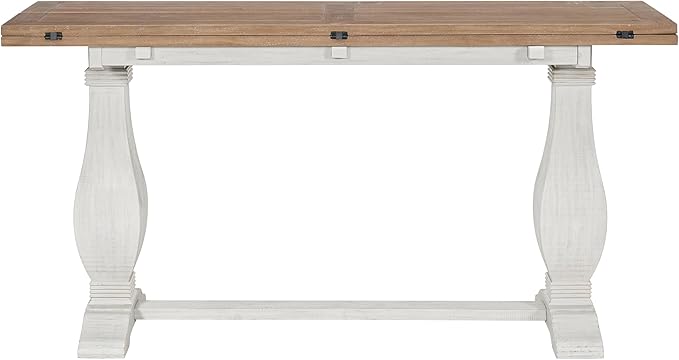 Martin Svensson Home Napa Solid Wood Pedestal Flip-Top Sofa Console Table - Image 4