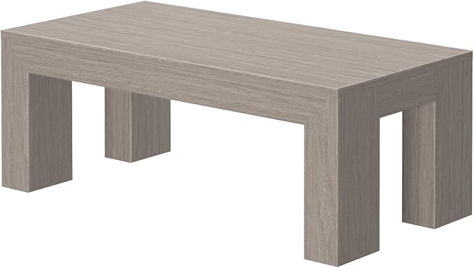 Plank+Beam Modern Rectangular Coffee Table, Rectangle Coffee Table - Image 4