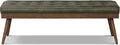 POLY & BARK 55" Tufted Leather Bed Bench by POLYBARK