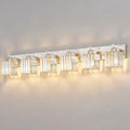 Modern Vanity Light 6-Lights Brushed Nickel Vanity Light Crystal Bathroom Wall by FDPBY