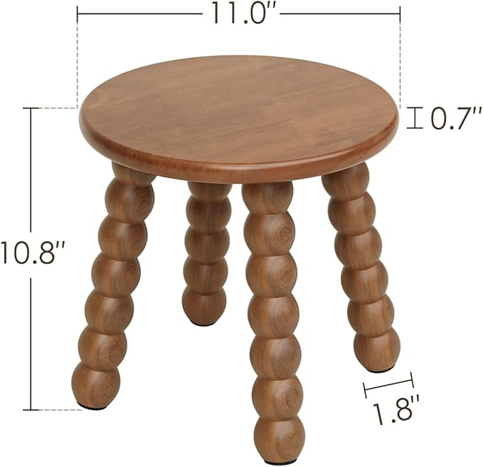 Masupu Solid Wooden Step Stool for Adults Kids, 11 inch Small Foot Stool - Image 4