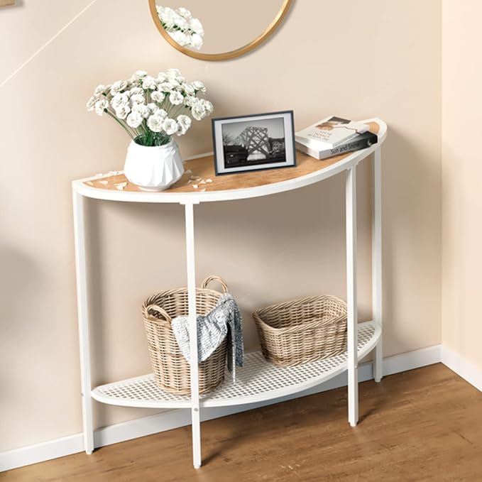 SAYGOER Console Table 2 Tier Narrow Entryway Table - Image 2