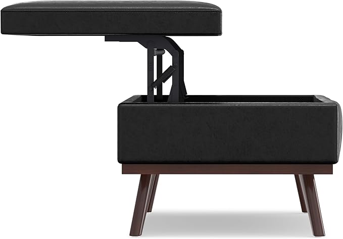 SIMPLIHOME Owen 42 inch Wide Mid Century Modern Rectangle Lift Top Large Coffee - Image 8