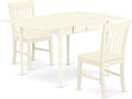 East West Furniture MZNO3-LWH-W 3 Piece Kitchen Table Set by EastWestFurniture