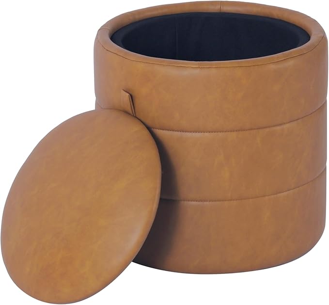 HomePop Storage Round Ottoman - Image 5