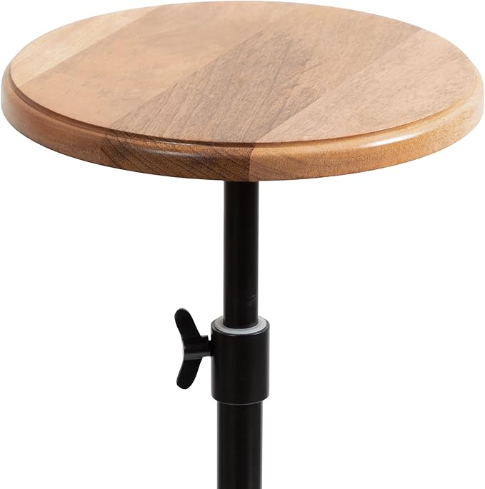 Kate and Laurel Engles Modern Adjustable-Height Pedestal Drink Table; 10 x 10 x - Image 7
