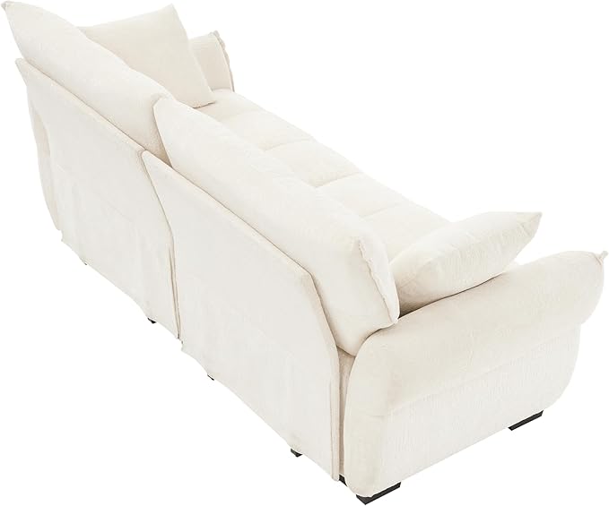 Modern Chenille Fabric 2-Seat Loveseat Sofa, Premium Upholstery Living Room - Image 7