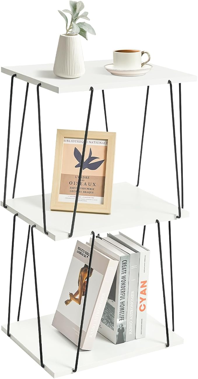 Tall Side Table, Small End Table, 29 inch High Accent Table, Bedside Table by KJGKKHOME