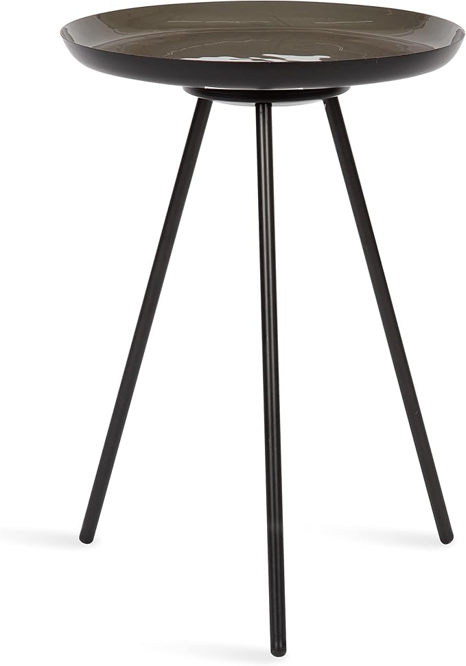 Kate and Laurel Laranya Modern Side Table 15 x 15 x 23 Brown and Black Chic - Image 7