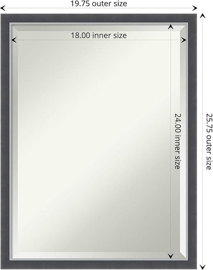 Amanti Art Black Bathroom Mirror - Image 4