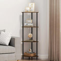 4 Tier Corner Shelf, Bookcase for Small Spaces, Corner Display Shelf, Plant by QLSPTFTS