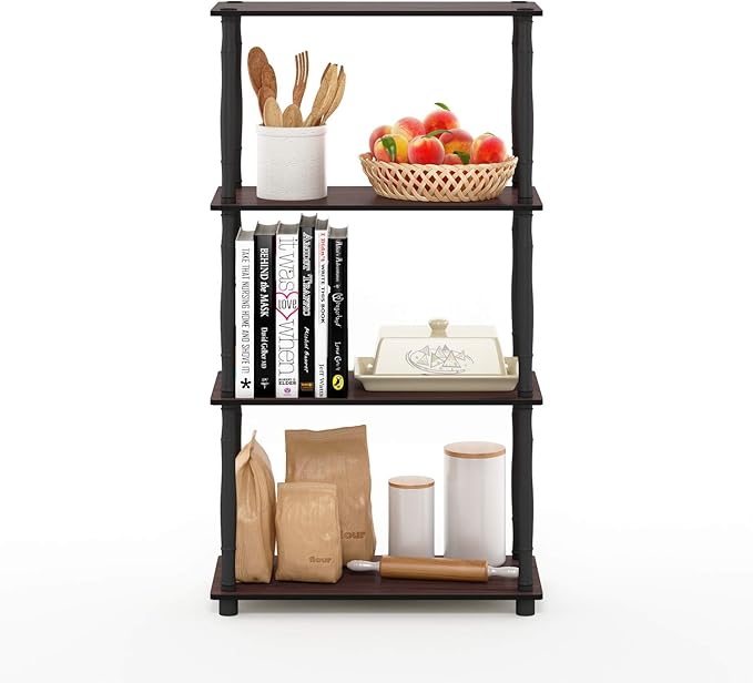 Furinno Turn-N-Tube 4-Tier Multipurpose Shelf Display Rack, Classic Tubes - Image 10