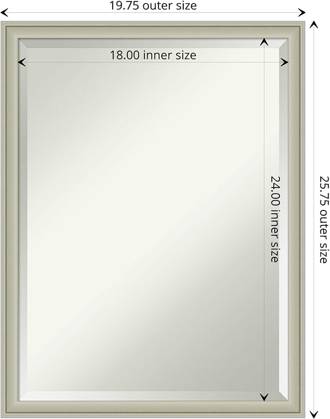 Amanti Art Silver Bathroom Mirror - Image 4