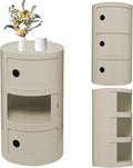 3 Tier Round with Storage, Modern Style Side Table by Unknown