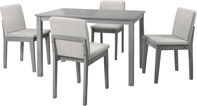 Poundex 5 Piece Dining Set in Gray - Image 5