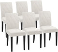 Upholstered Dining Chairs Set of 6, Button Tufted Parsons Dining Chair by WelzonaDirect