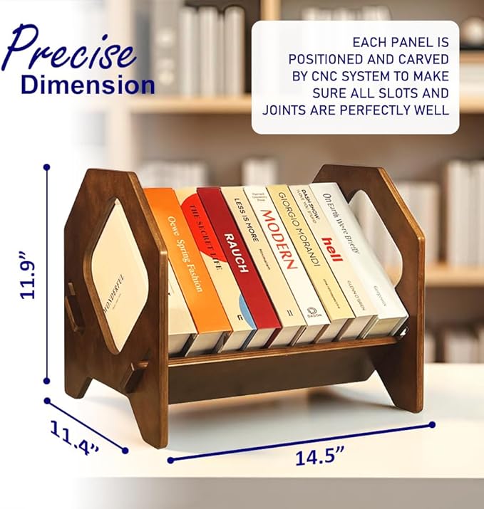 Desktop Bookshelf, Stackable Book Organizer - Image 3