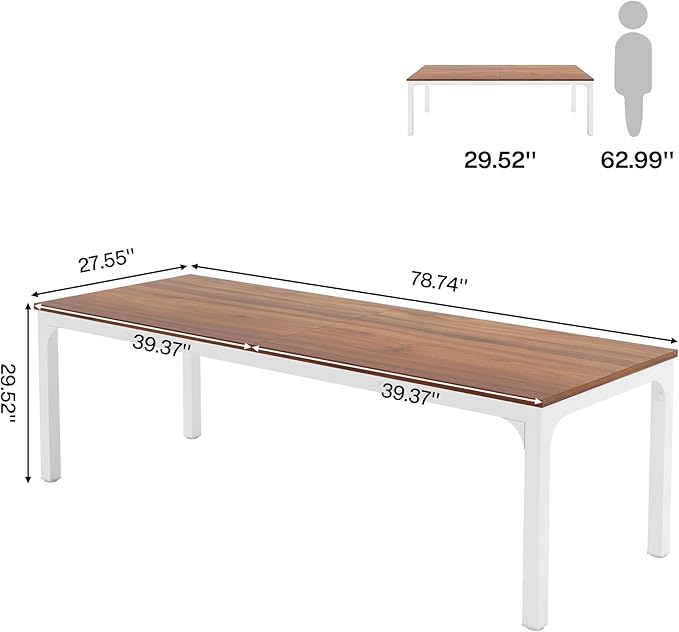 Tribesigns 78.7 Inches Extra Long Computer Desk 2 Person Desk, Double Long Desk - Image 2