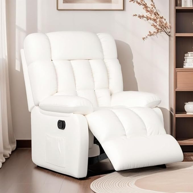 Oversized Recliner Chair, Leather Recliner Adjustable by Outdoorchairs