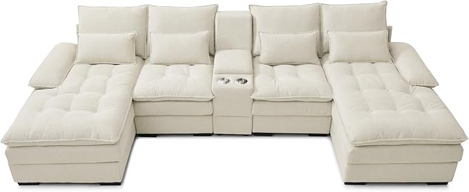 130" U-Shaped Sectional Sofa - Image 6
