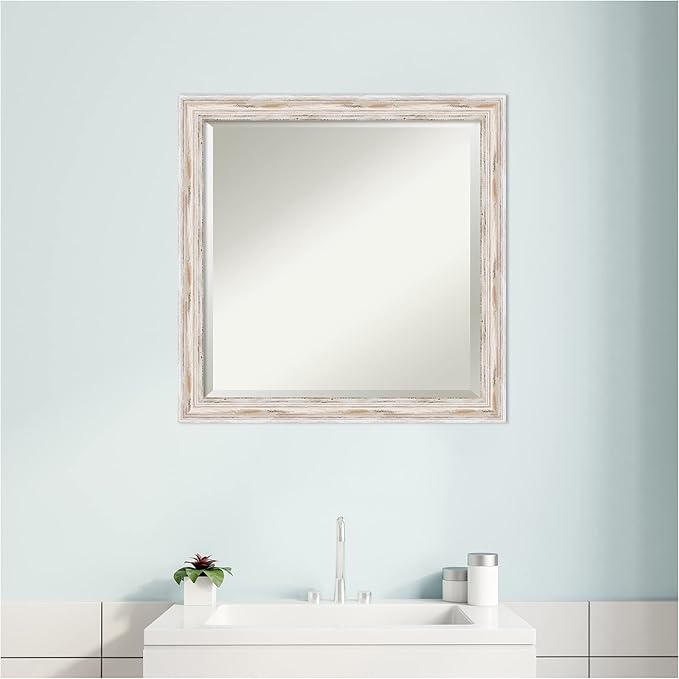 Amanti Art White Bathroom Mirror - Image 7