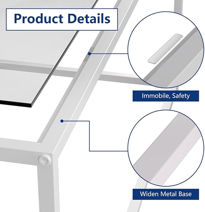 Coffee Table Glass Center Table, Modern Minimalist Coffee Table - Image 5