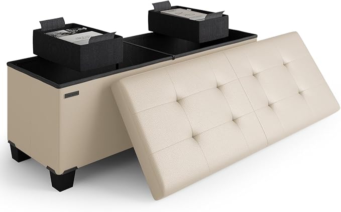 STORAGEBUD Storage Ottoman Bench by STORAGEBUD