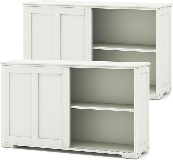 Costzon Sideboard Buffet Cabinet of 2, Wooden Kitchen Storage Cabinet by Costzon